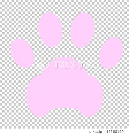 肉球 足跡 肉球 足跡 123681494