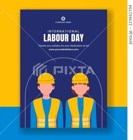 International Labor Day Illustration for Social Media Vertical Poster International Labor Day Illustration for Social Media Vertical Poster 123681794