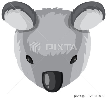 Cute Koala Face Illustration Cute Koala Face Illustration 123681899