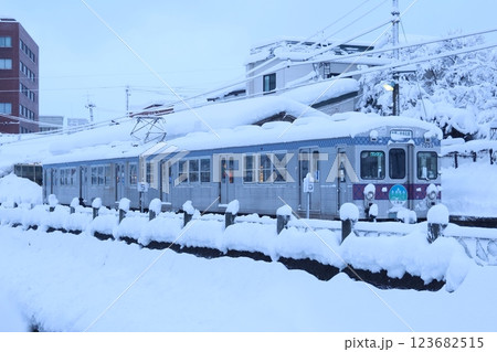 【弘南鉄道】冬の7000系（大鰐線：中央弘前駅） 123682515
