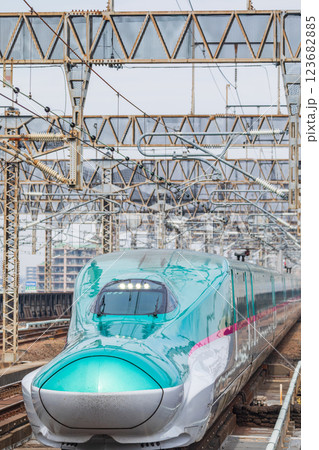 「埼玉県」大宮駅に入る東北新幹線・はやぶさ 「埼玉県」大宮駅に入る東北新幹線・はやぶさ 123682885