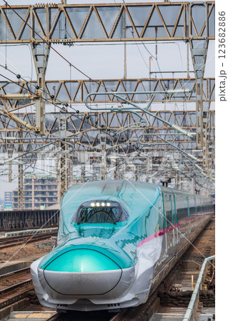「埼玉県」大宮駅に入る東北新幹線・はやぶさ 123682886