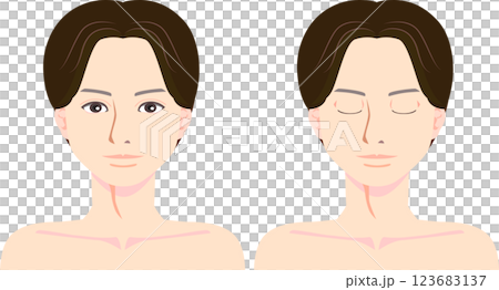 男性の顔 123683137