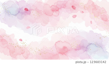 桜の水彩画イラスト 桜の水彩画イラスト 123683142