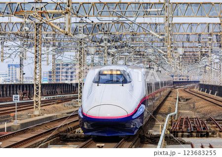 「埼玉県」大宮駅に入るE2系新幹線 東北新幹線 上越新幹線 北陸新幹線 「埼玉県」大宮駅に入るE2系新幹線 東北新幹線 上越新幹線 北陸新幹線 123683255