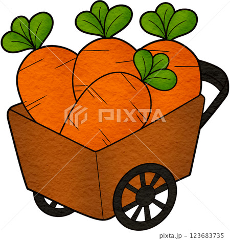 The illustration of a cart 123683735