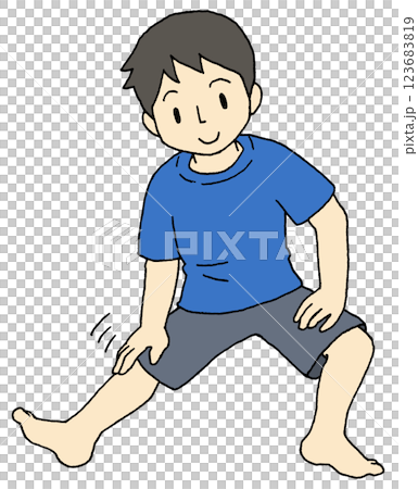 男人彎腰 男人彎腰 123683819