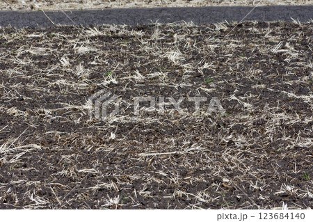 田んぼ 土作り 123684140
