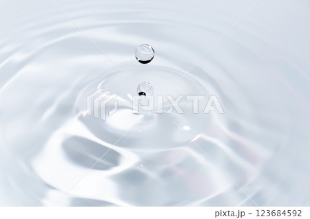 水面に落ちる水滴. 123684592