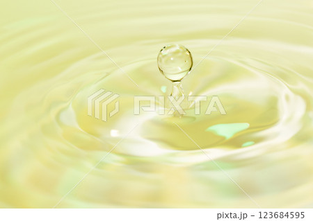 水面に落ちる水滴. 水面に落ちる水滴. 123684595