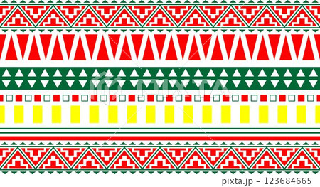 Seamless pattern with ethnic aztec motifs. Seamless ethnic pattern. Aztec style. For ethnic textile, embroidery, ceramic. Tribal ornament. Vector  Seamless pattern with ethnic aztec motifs. Seamless ethnic pattern. Aztec style. For ethnic textile, embroidery, ceramic. Tribal ornament. Vector  123684665