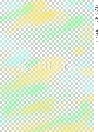 オレンジや黄緑や水色の滲んだ風のような水彩背景イラスト 123685235