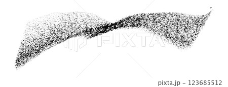 Separate black crayon brush strokes on transparent background. 123685512