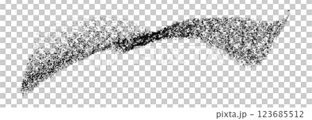 Separate black crayon brush strokes on transparent background. 123685512