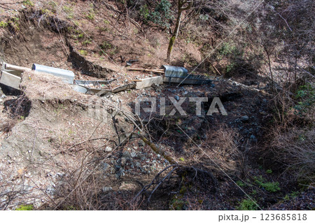 土砂災害 自然災害 台風災害 土砂災害 自然災害 台風災害 123685818