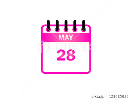 May 28 Calendar Icon 123685922