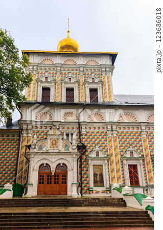 St. Sergius refectory church of Trinity Lavra of St. Sergius in Sergiev Posad, Russia 123686018
