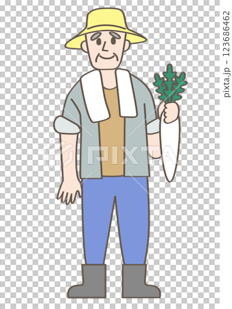 Radish farmer 123686462