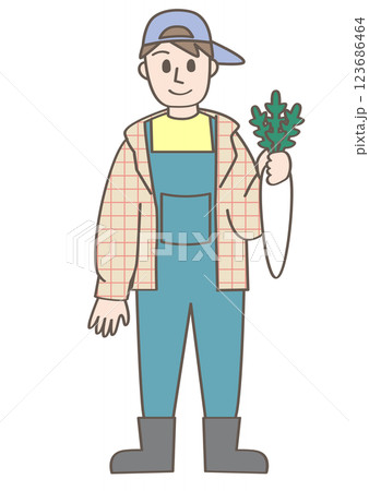 大根農家の人 大根農家の人 123686464