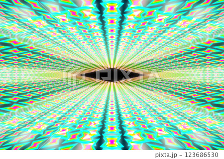 万華鏡模様のカラフルなCG画像 123686530