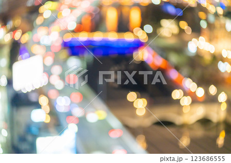 背景素材 たまボケの大阪夜景 背景素材 たまボケの大阪夜景 123686555