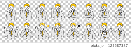 Upper body pose set_simple "businessman" 123687387