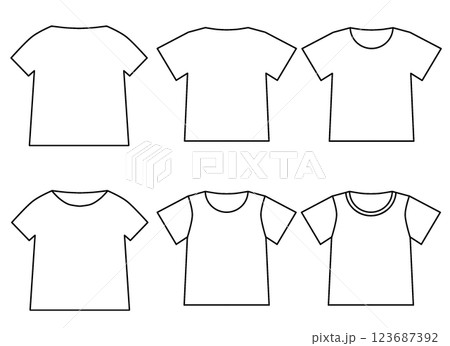 Tシャツのテンプレート Tシャツのテンプレート 123687392