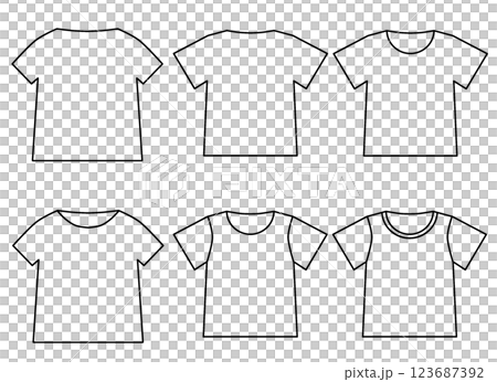 Tシャツのテンプレート Tシャツのテンプレート 123687392