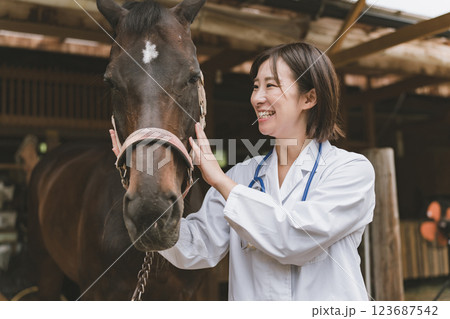 involved with horses 123687542