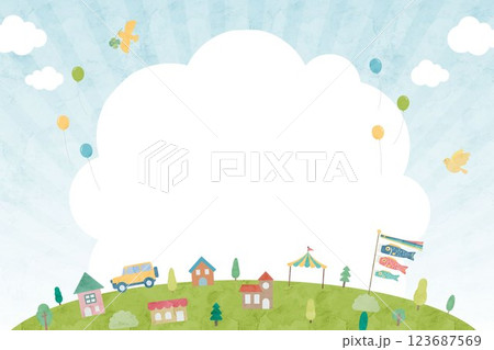 ゴールデンウィークの背景イラスト ゴールデンウィークの背景イラスト 123687569