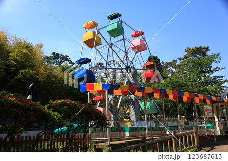 日本最古の観覧車の風景_函館公園 日本最古の観覧車の風景_函館公園 123687613