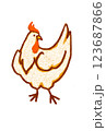 ニワトリ2 123687866