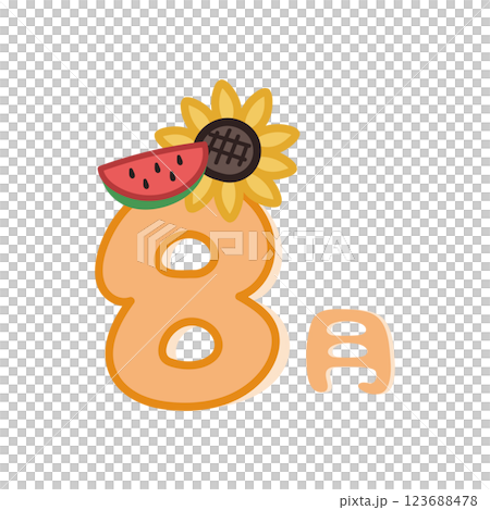 8月のカレンダーアイコンのイラスト素材 [123688478] - PIXTA