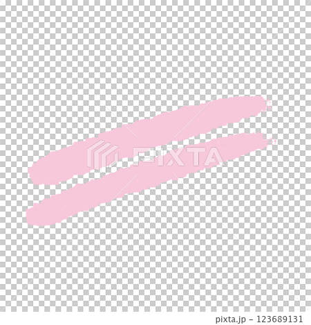 Simple double underline with rough hand-drawn texture 123689131