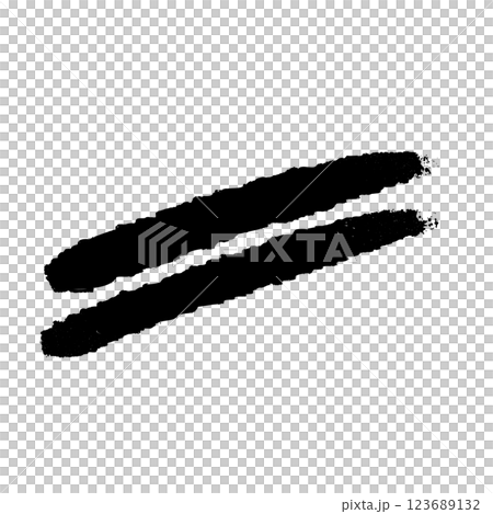 Monochrome underline, simple rough hand-drawn texture 123689132
