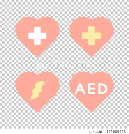 AED icon illustration set 123689438