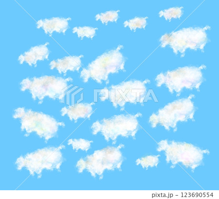 青空に浮かぶひつじ雲 123690554