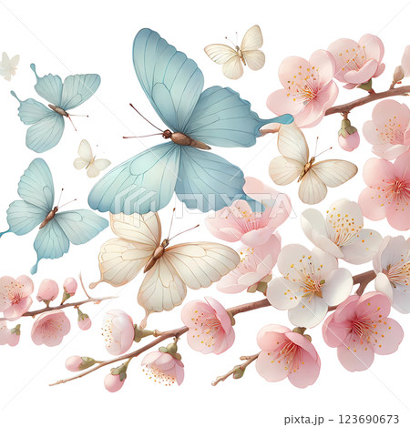 cherry blossom Chinese Lunar new Year  123690673