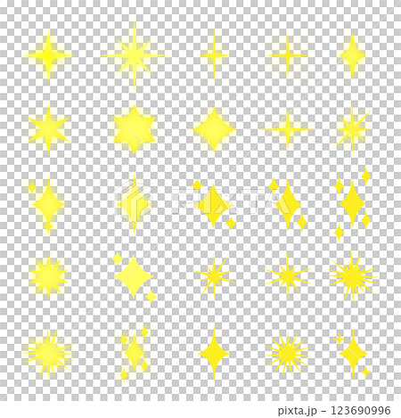 キラキラ星　いろいろ25個セット 123690996