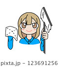 清掃担当の女子 123691256