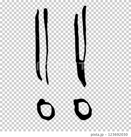 Character material Manfu Exclamation mark 123692030