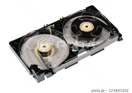 VHS video tape isolated on white background 123693202