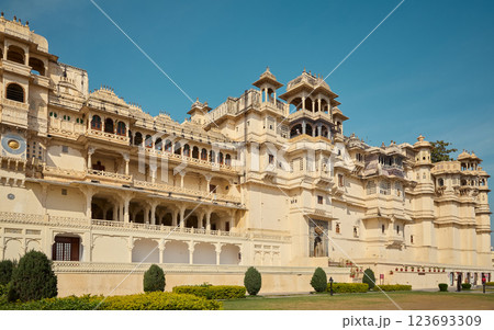 City palace in Udaipur city, India City palace in Udaipur city, India 123693309