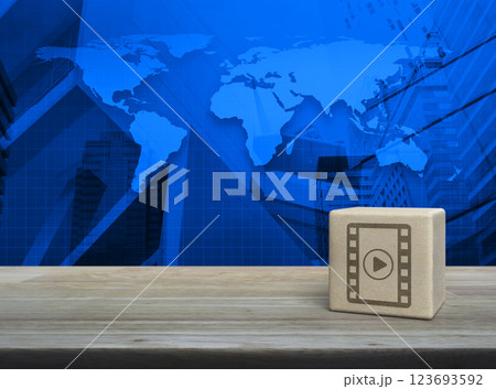 Business cinema online concept, Elements of this image furnished by NASA 123693592