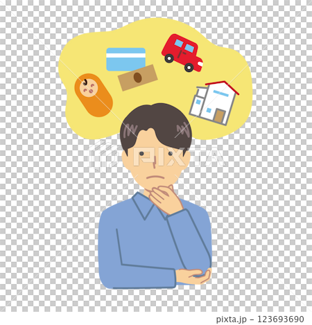 Man worried about future plans Man worried about future plans 123693690