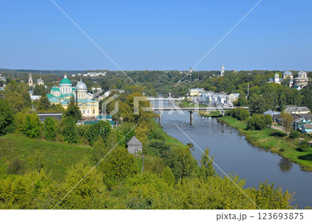 Torzhok, small russian towns, top view 123693875