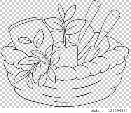 Coloring book Tree planting activity illustrated by Earth Day 123694585