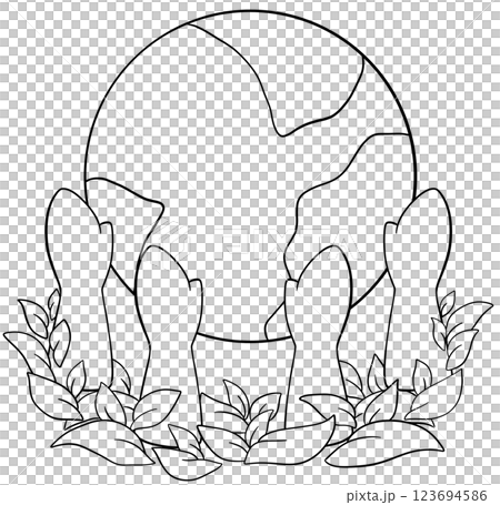 Coloring book Hands embracing the world 123694586