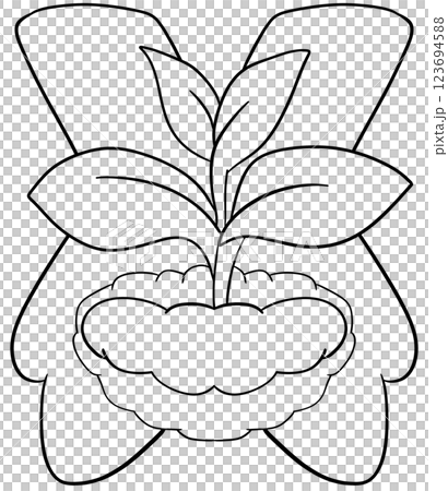 Coloring book Tree planting activity illustrated by Earth Day Coloring book Tree planting activity illustrated by Earth Day 123694588