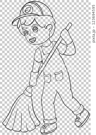 Coloring book Environmental Cleaning Activities 123694595